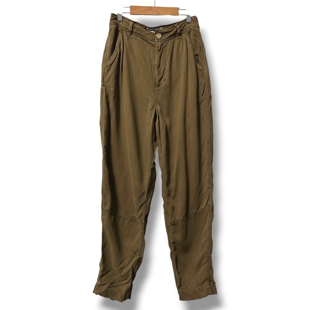 Everlane Women's The Chino in Buttersoft High Waist Tapered Pants Brown Size 0